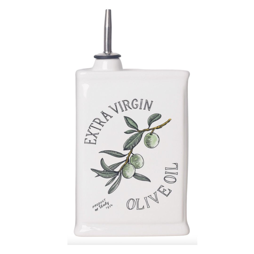Olive Oil Classic Decanter | White 17cm