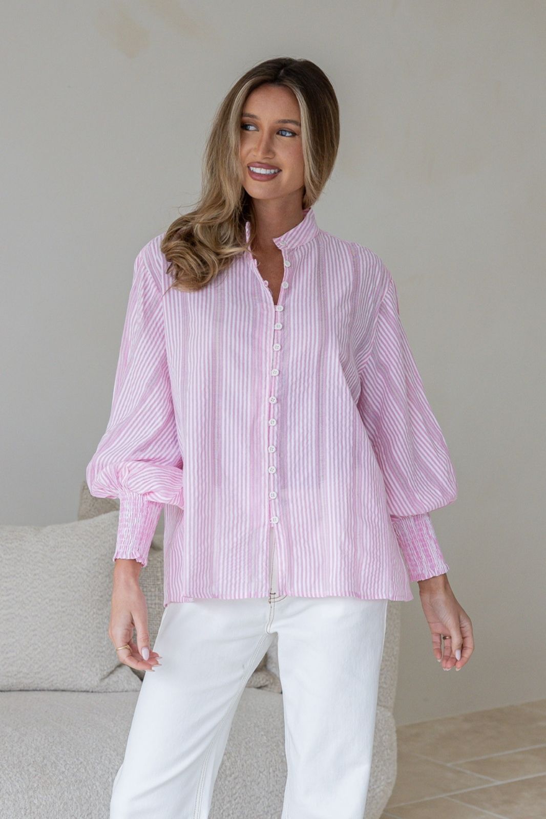 Portsea Cuff Shirt | Pink