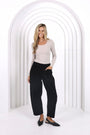 Leo Barrel Cord Jeans | Black