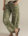 Barrel Jean | Olive Bandana