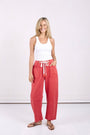 Carter Barrel Jean | Poppy Red
