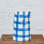 Blue Gingham Jug | Medium