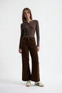 Freya Velvet Jean | Chocolate