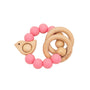 Chirpy BeechWood/Silicone Teether | Pink