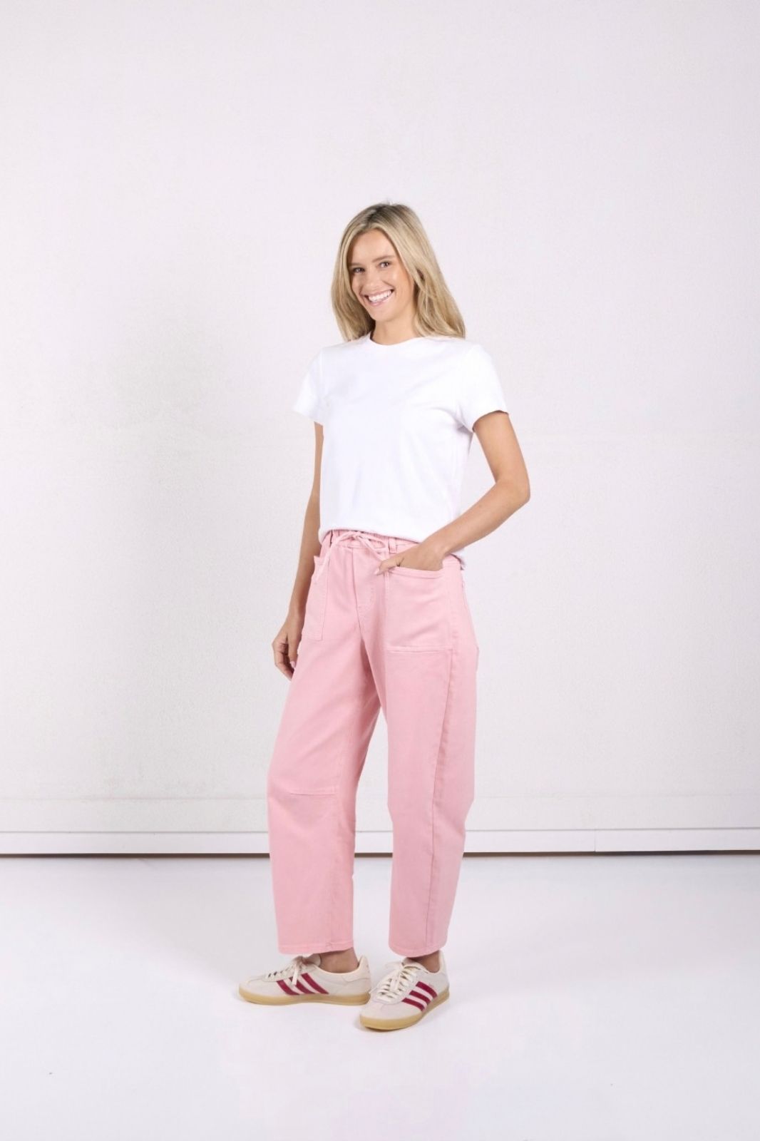 Leo Barrel Jean | Sand Blush
