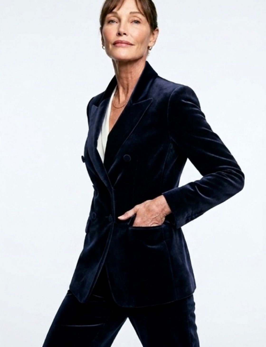 Velvet Blazer | Navy