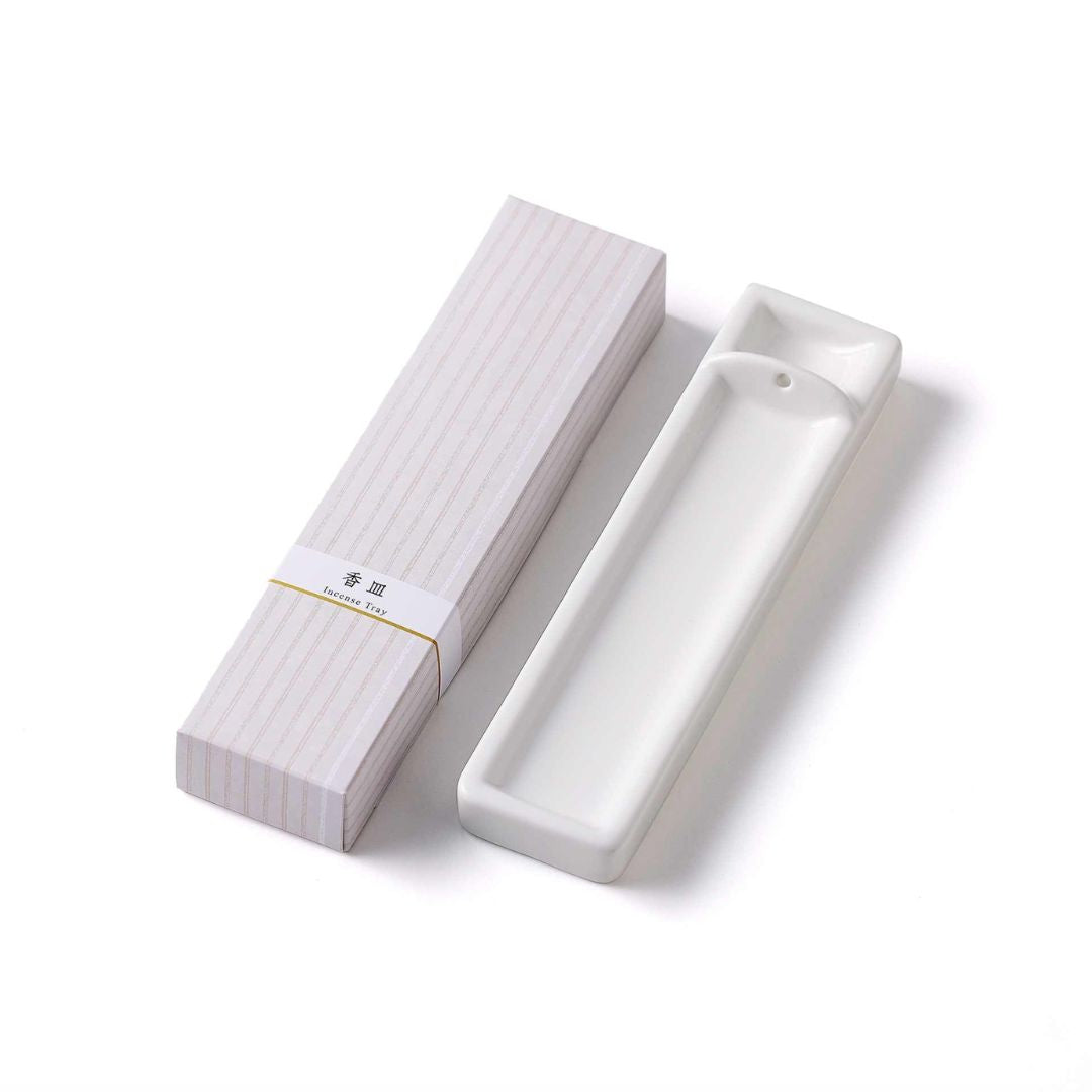 Kousaido Porcelain Incense Stick Holder | Milky White