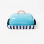 Bloomie Blue Butter Dish