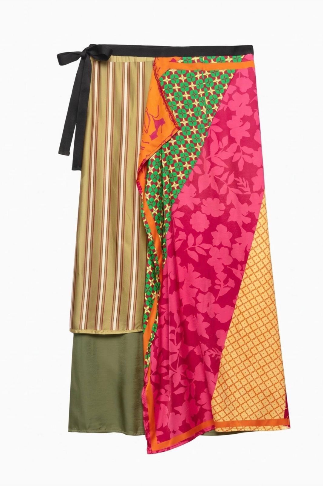 Multi Print Sarong Skirt