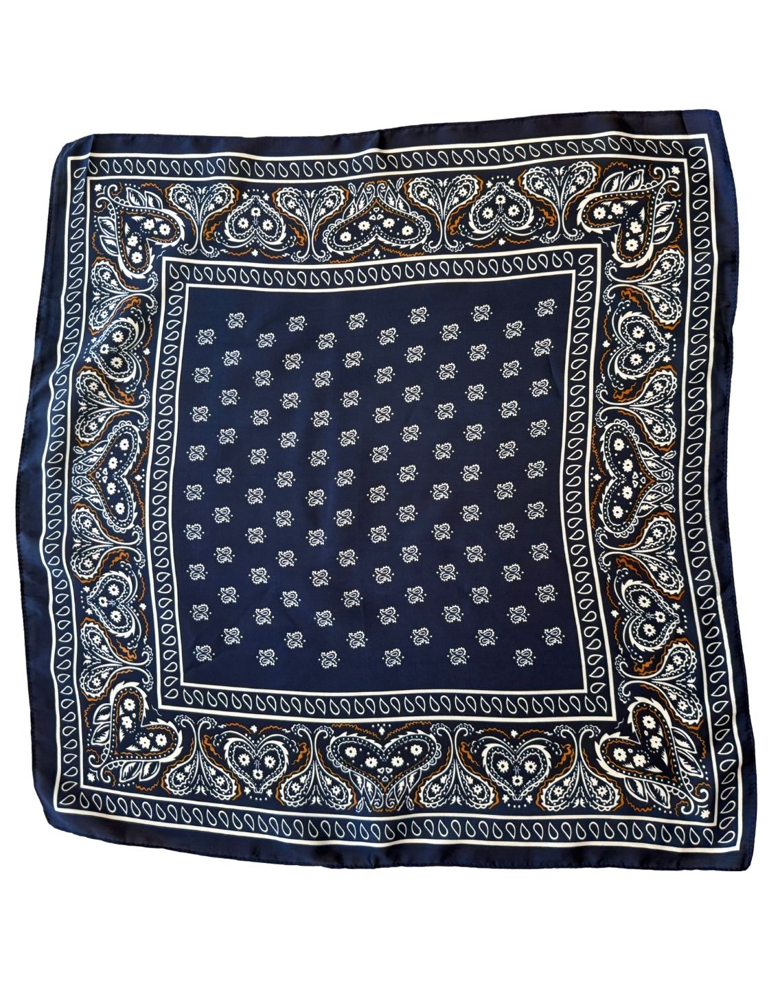 Scarf | Navy Choc Bandana Print