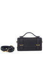 Margot Clutch | Black Plain Leather