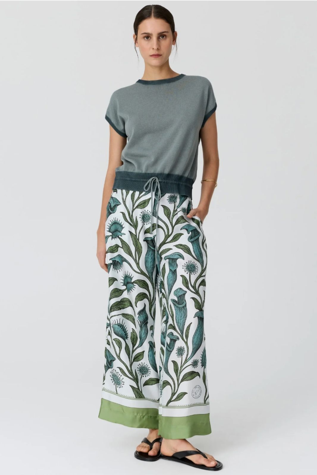 Linne Pant | Linne Border Print