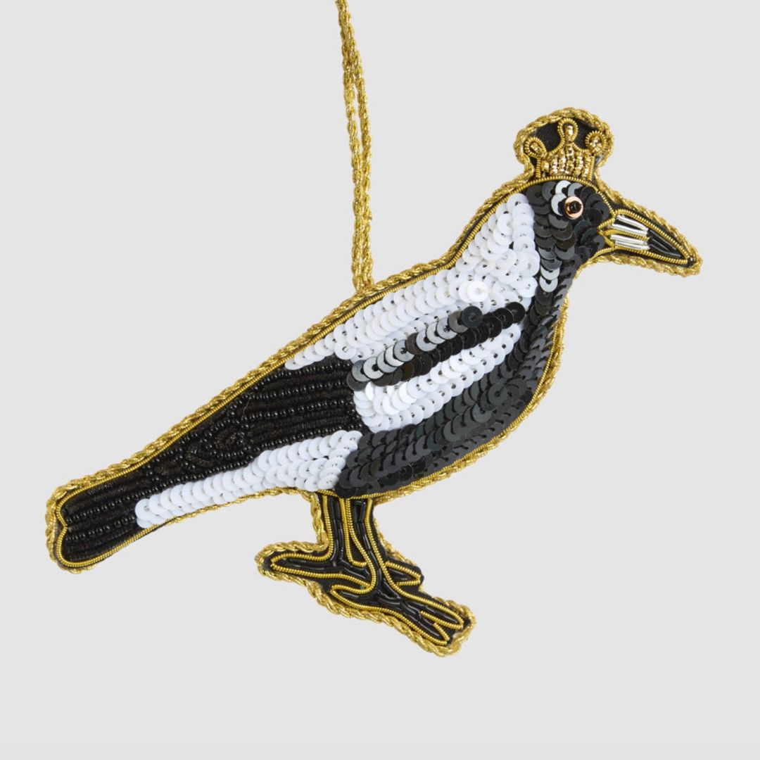 Shiny Bandit Magpie Hanging Decoration