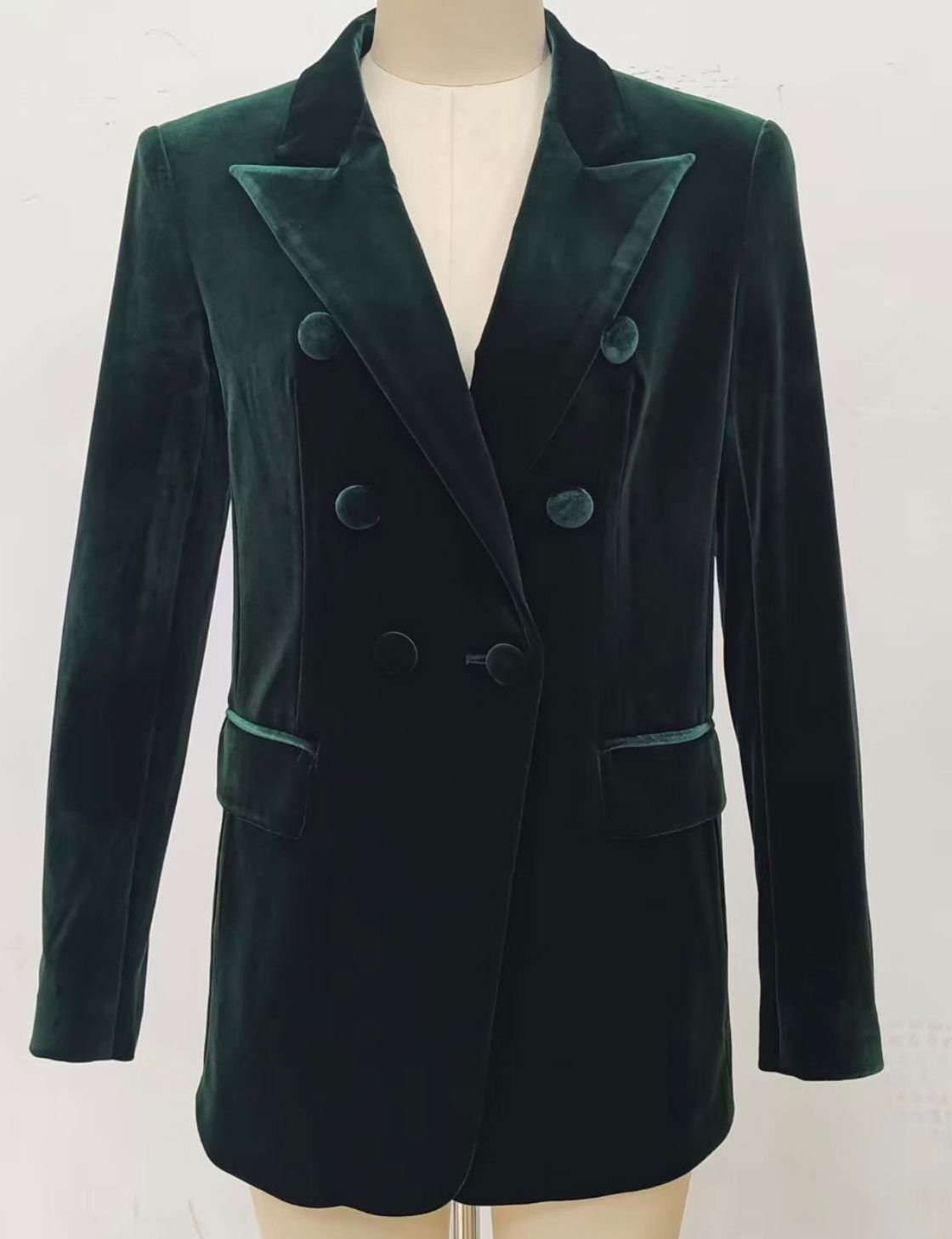 Velvet Blazer | Green