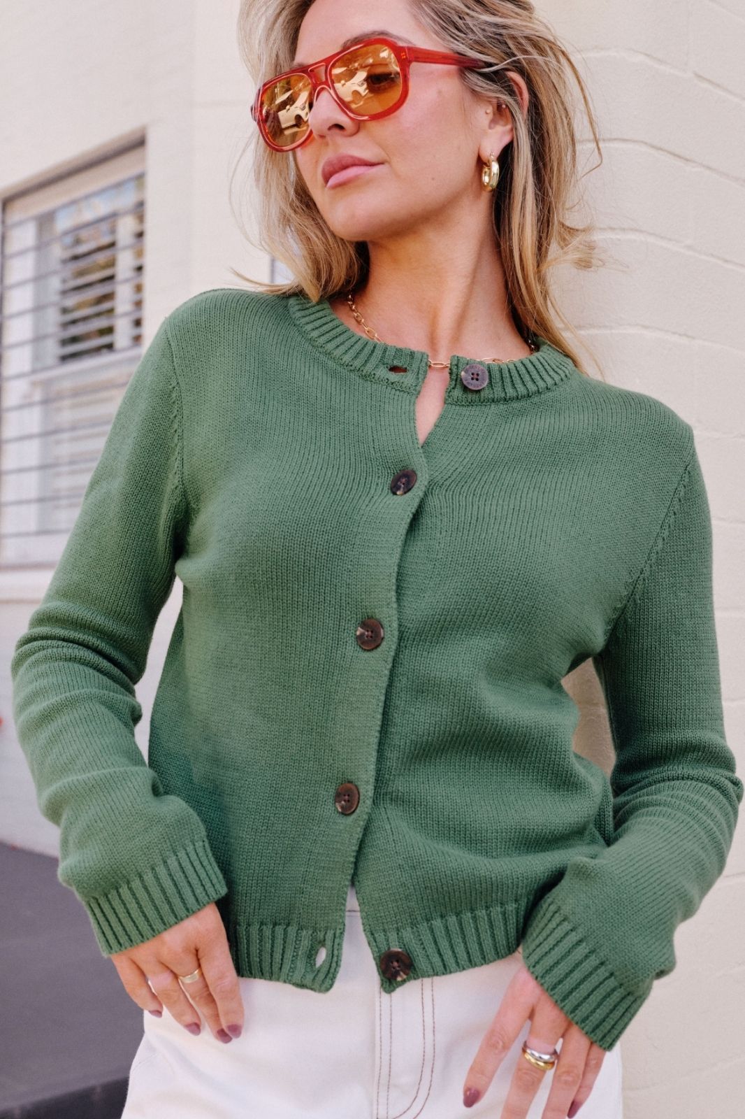 Nelly Long Sleeve Knit Cardi | Basil