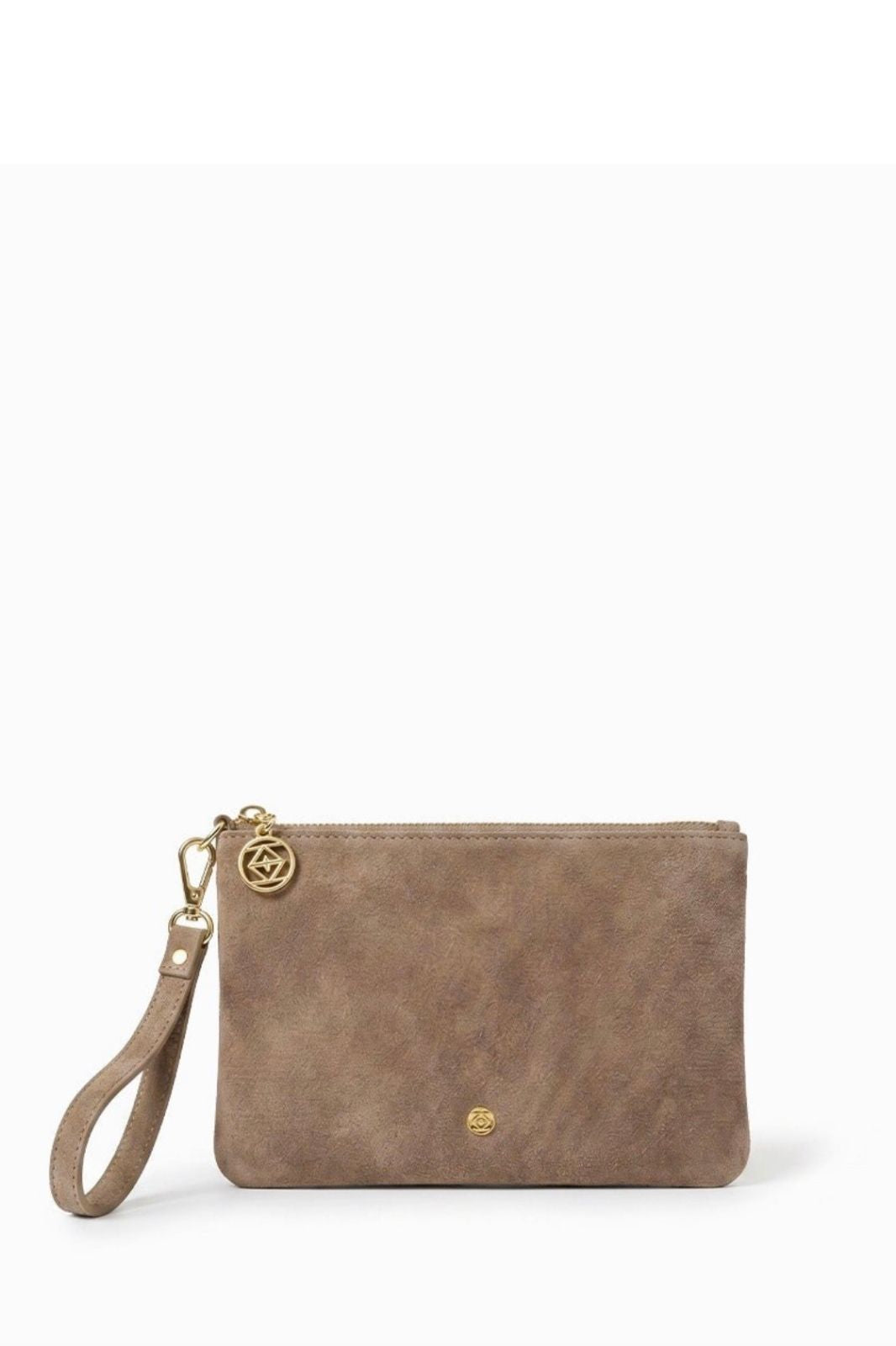 Mia Eco Suede Clutch | Tan