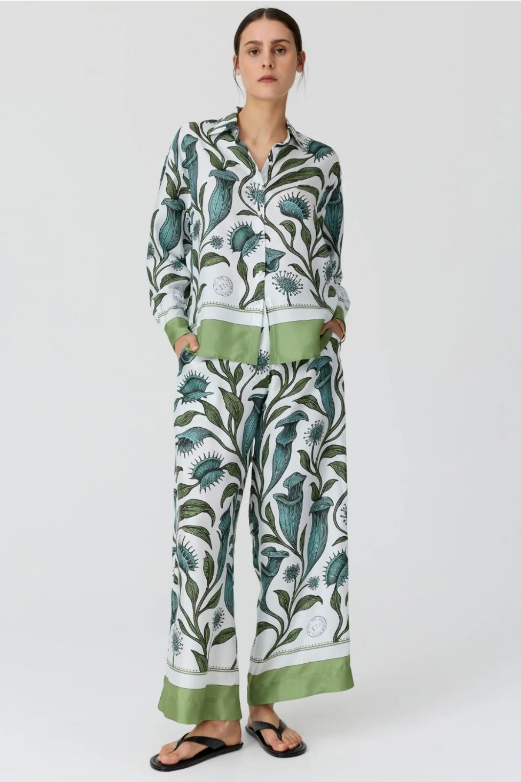 Linne Shirt | Linne Border Print
