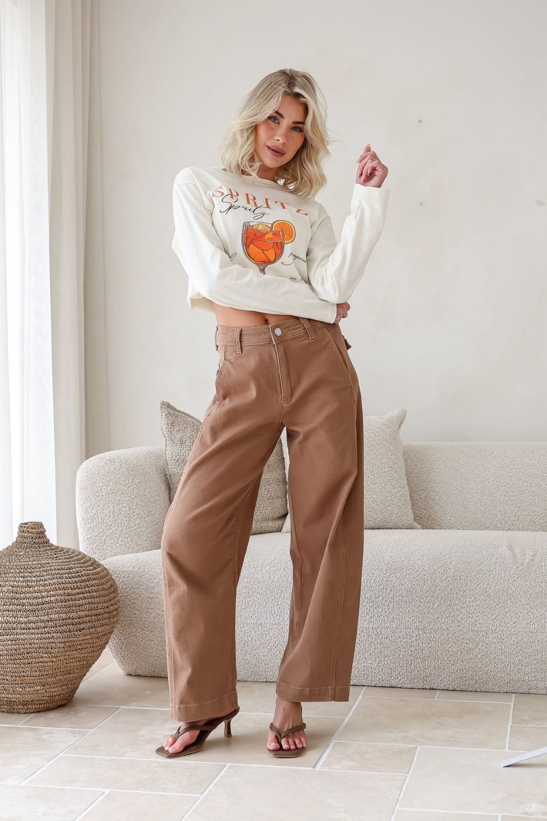 Barrel Jean | Almond