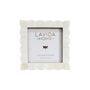 Photo Frame Bone Scalloped | 5 x 5