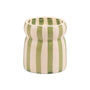 Cabana Sage Striped Ceramic Candle | Bora Bora