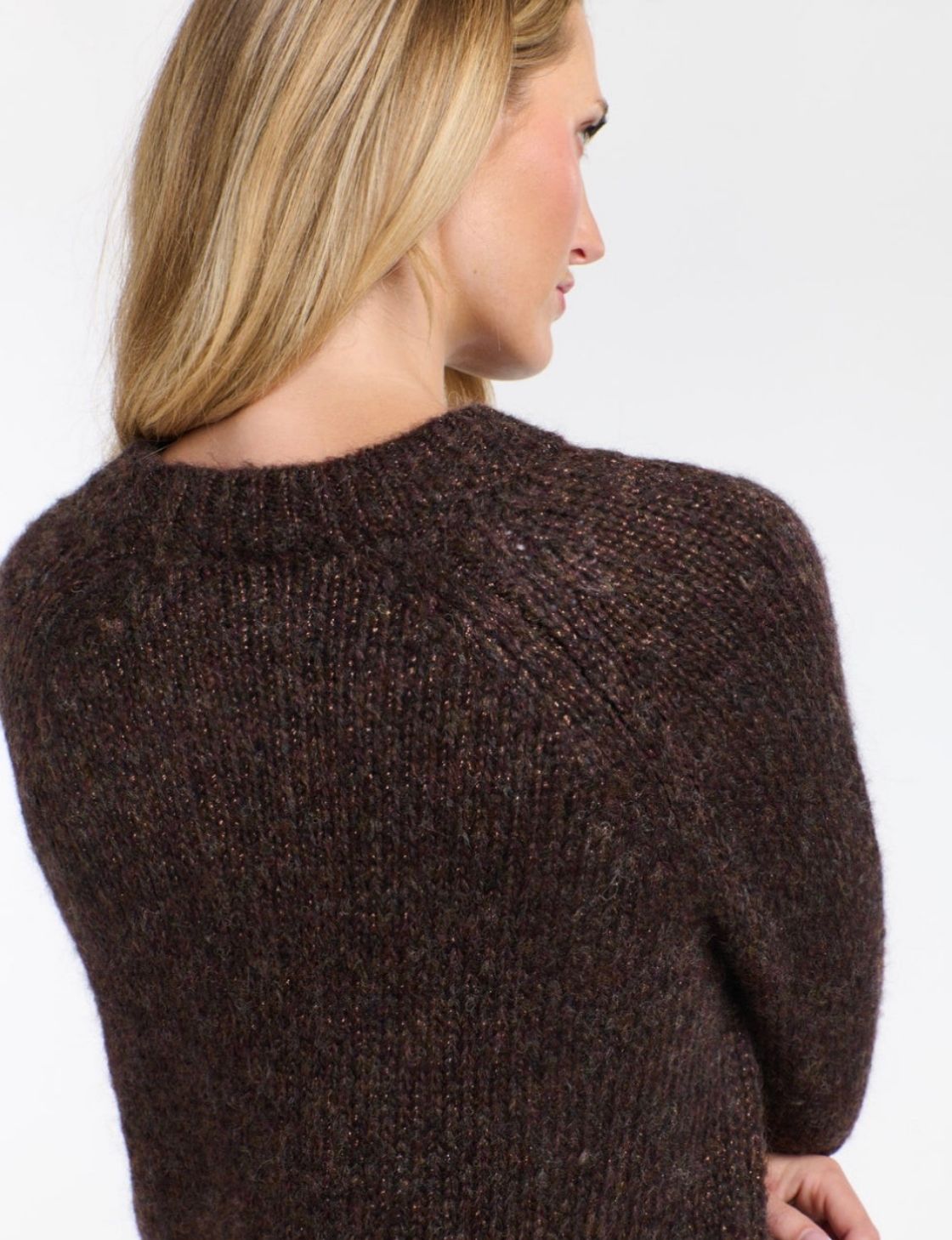 Cleo Lurex Knit | Espresso