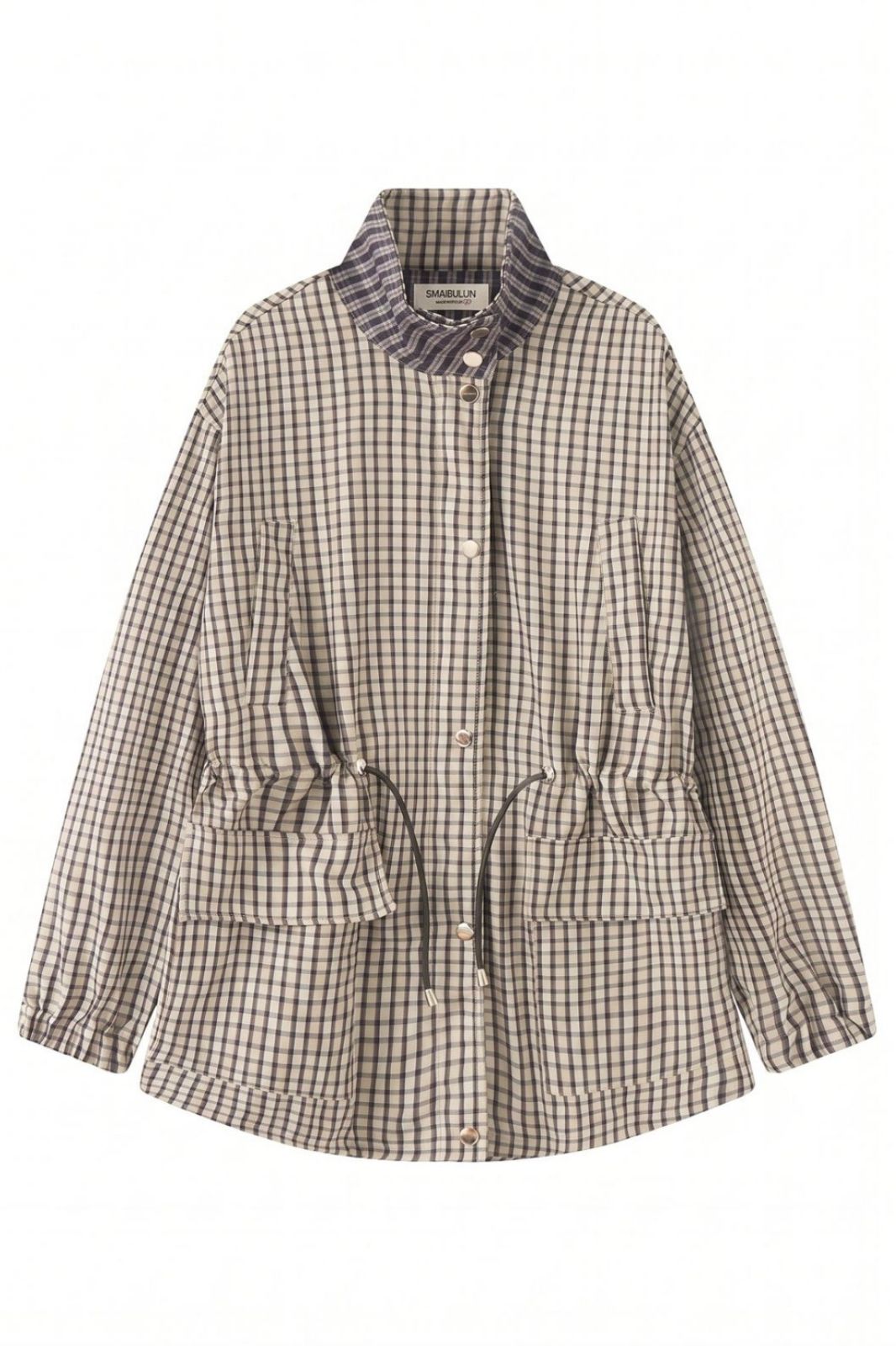 Check Zip Front Anorak