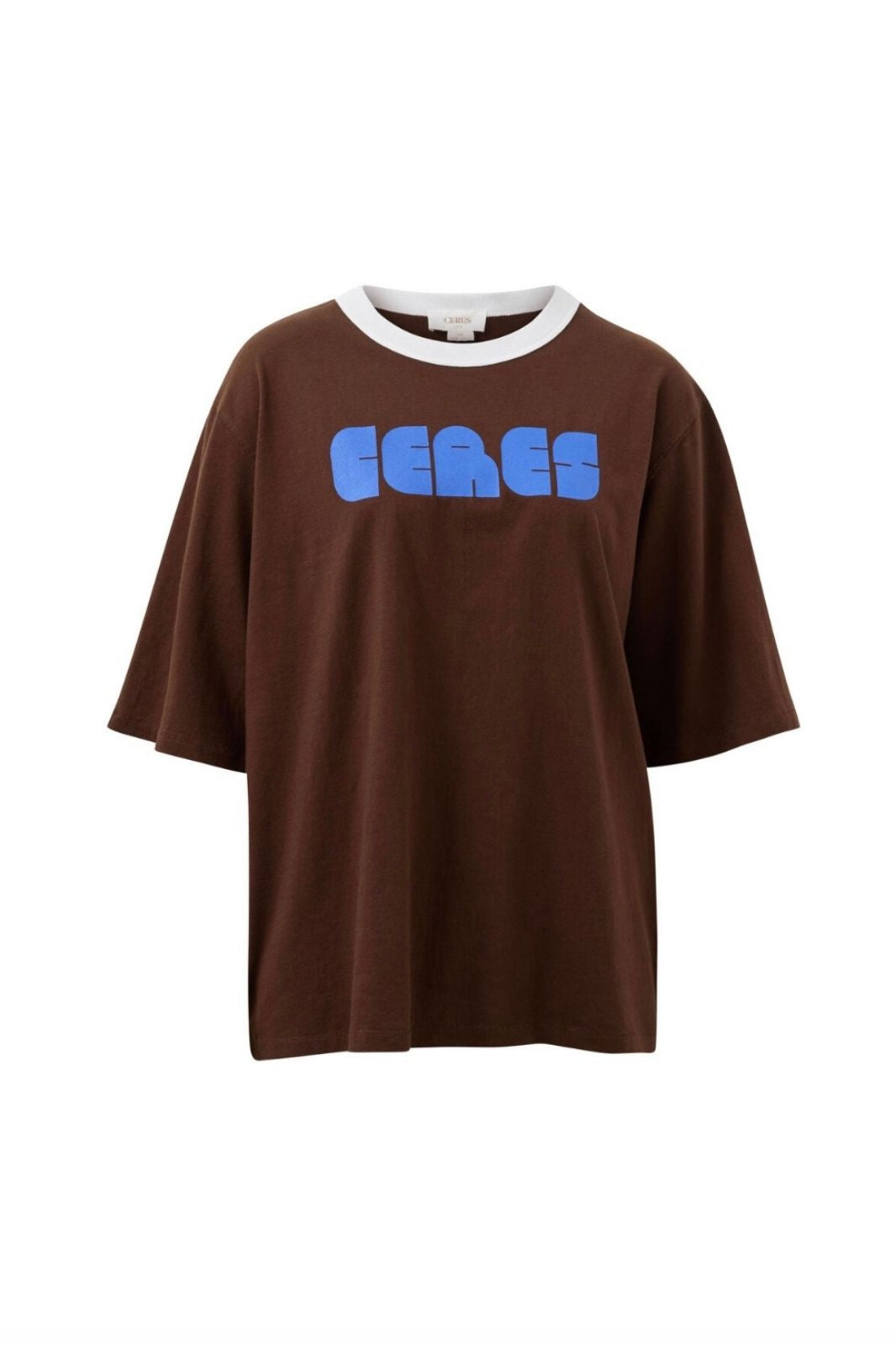 Luna Relaxed Tee | Chocolate Ceres Abstract