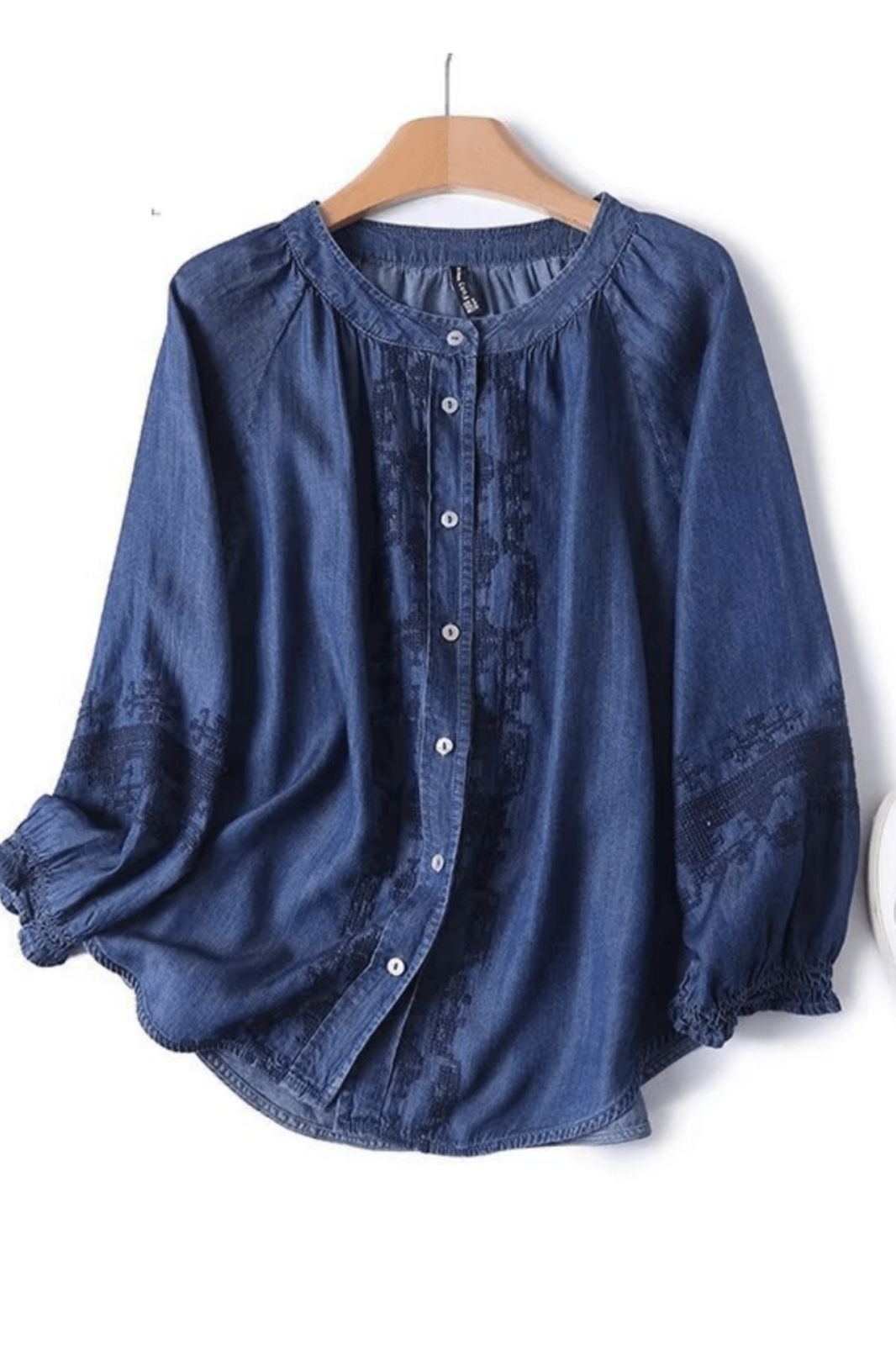 Embroidered Tencel Shirt | Ink
