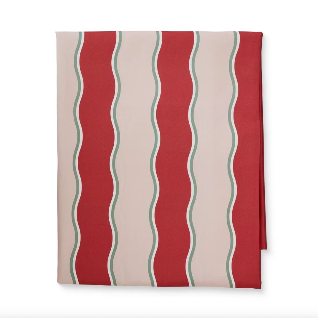 Alfresco Tablecloth | Wavy Red/Pink