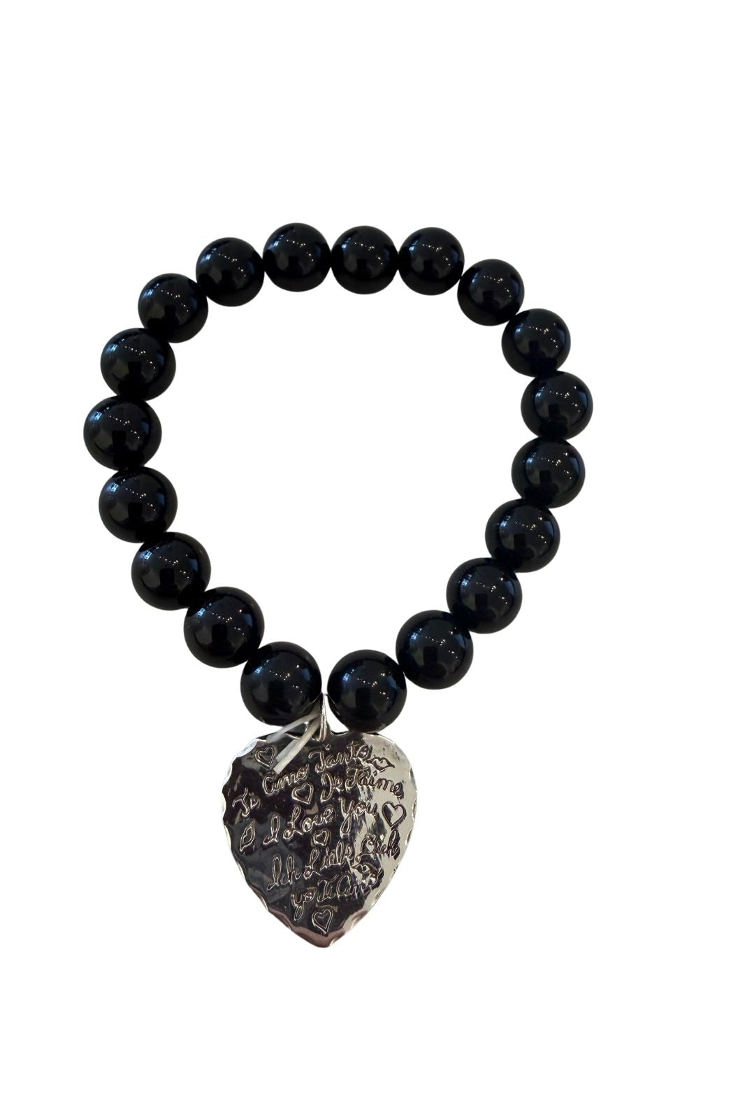 J'taime Charm Bracelet 10mm | Black
