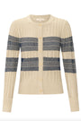 Sable Striped Cardigan | Pebble/Ink