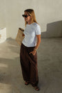 Bella Barrel Pant | Brunette