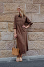Rae Long Sleeve Dress | Chocolate
