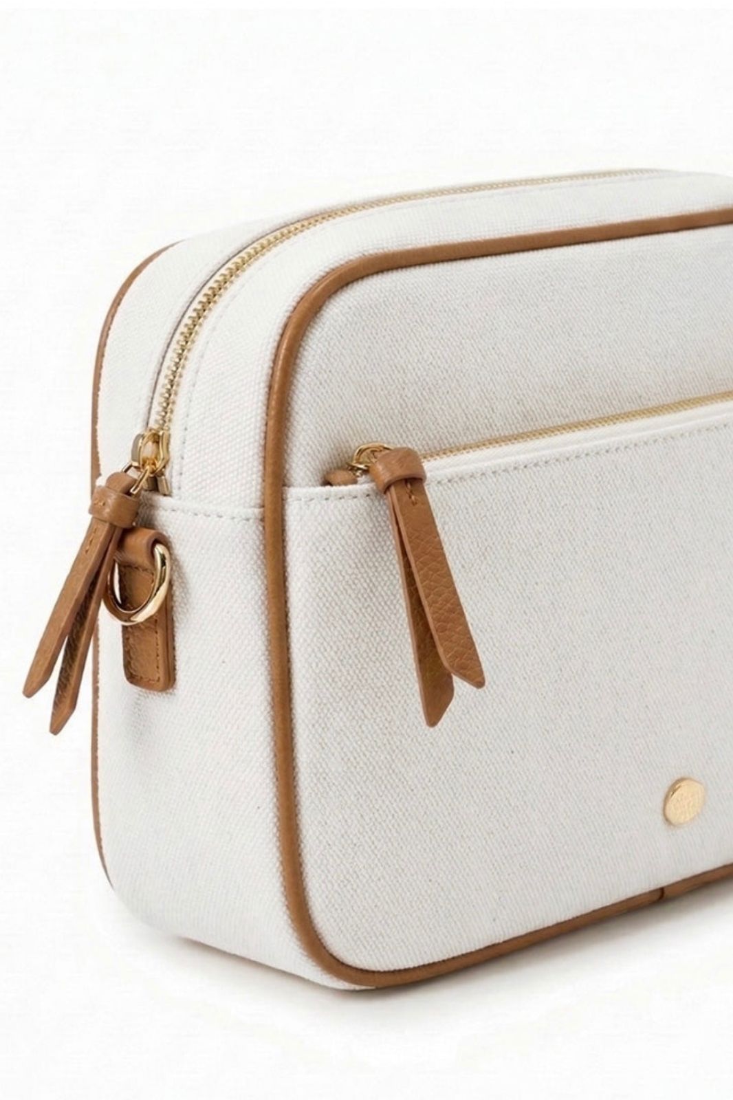Leah Cross Body Bag  | White Tan