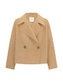 Cohen Cropped Wool Coat | Camel