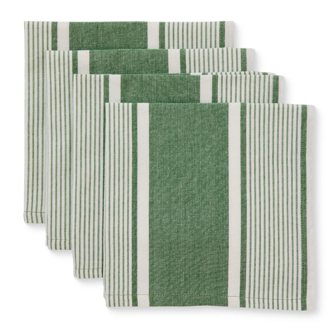Avery Spruce Green Stripe Napkin Set