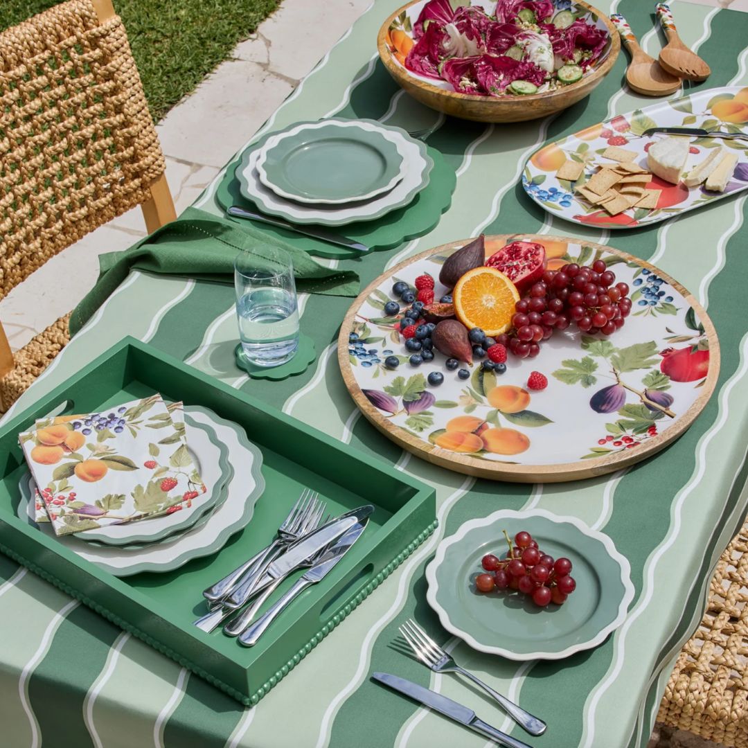 Alfresco Tablecloth | Dark Green/Light Green