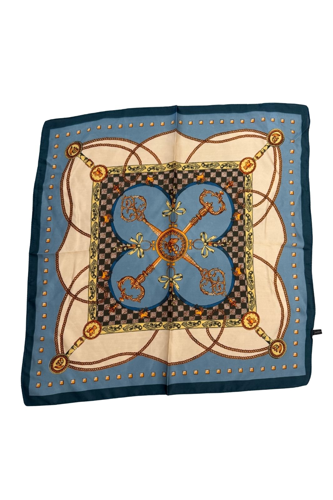 Scarf | Blue &amp; Gold Baroque