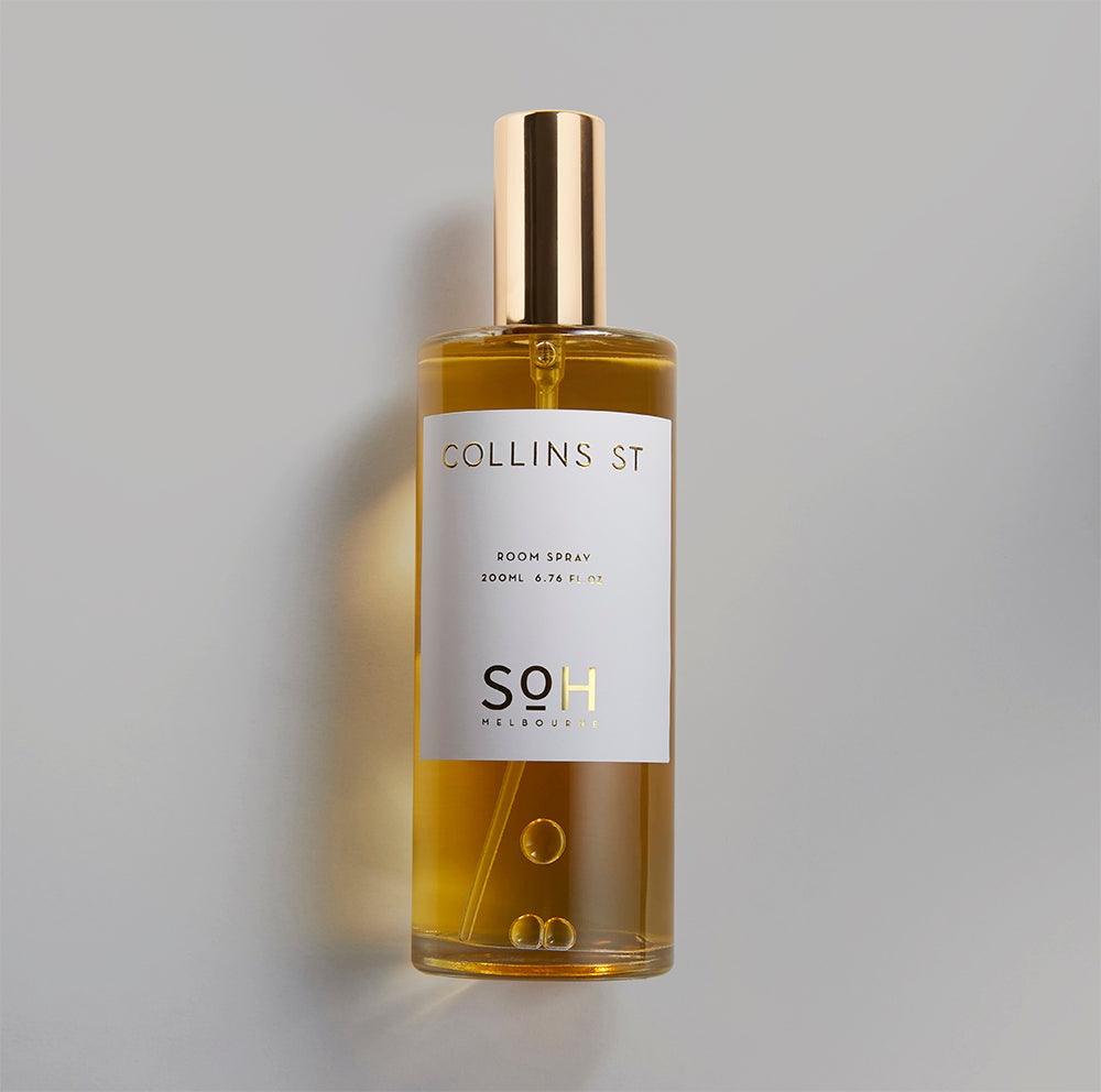 SOH  200ml Collins St Room Spray available at Rose St Trading Co