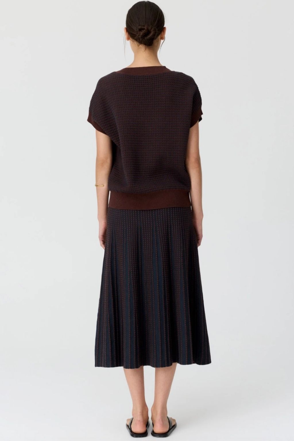 Evlyn Knit Top | Choc/Ink