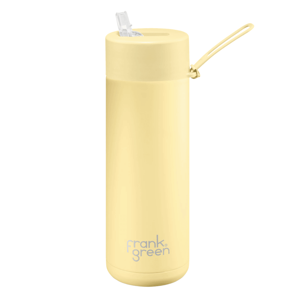 Frank Green  20oz Ceramic Reusable Bottle with Straw Lid | Buttermilk available at Rose St Trading Co