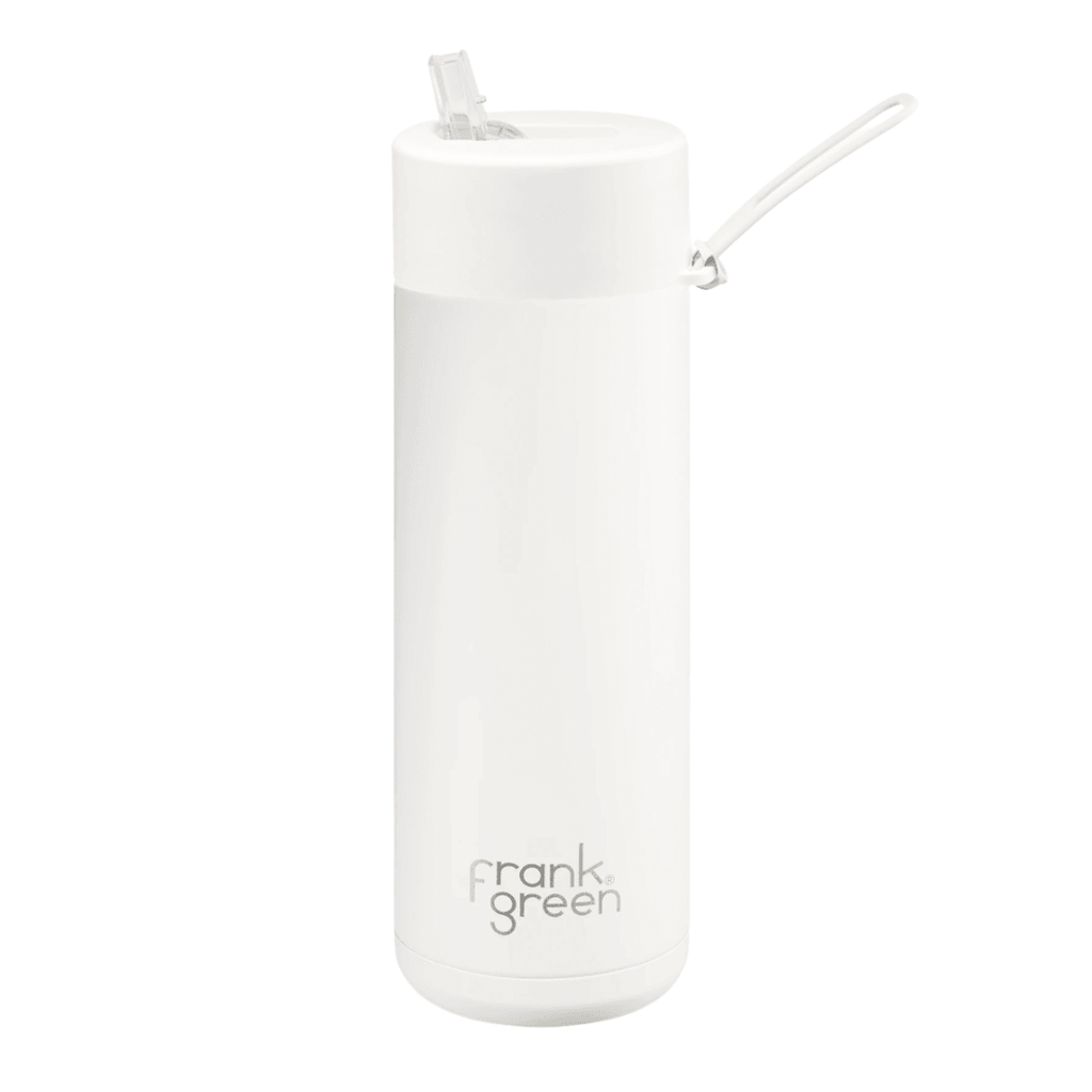 Frank Green  20oz Ceramic Reusable Bottle with Straw Lid | Cloud available at Rose St Trading Co
