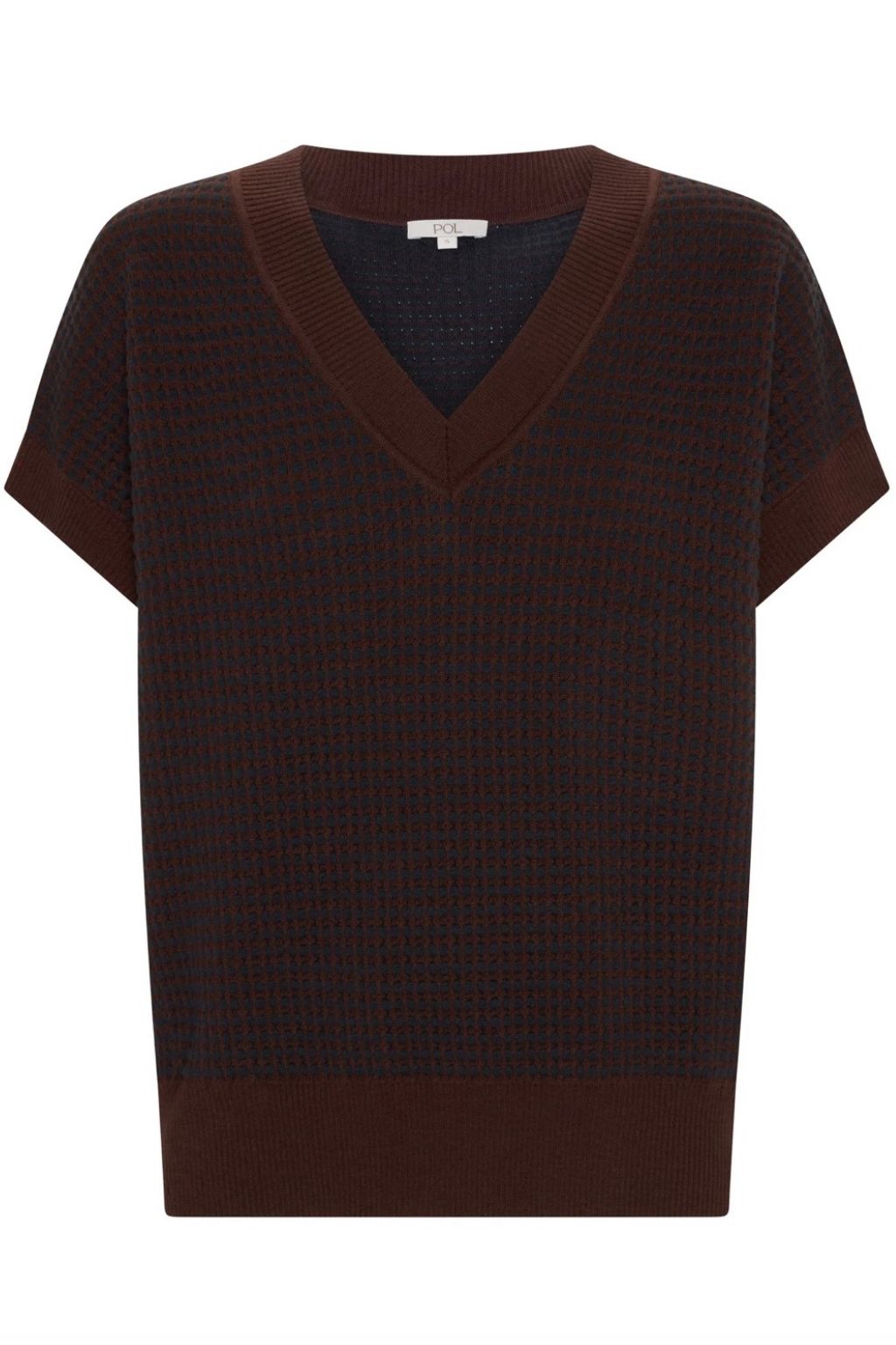 Evlyn Knit Top | Choc/Ink