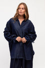 Gathered Sleeve Shirt | Denim