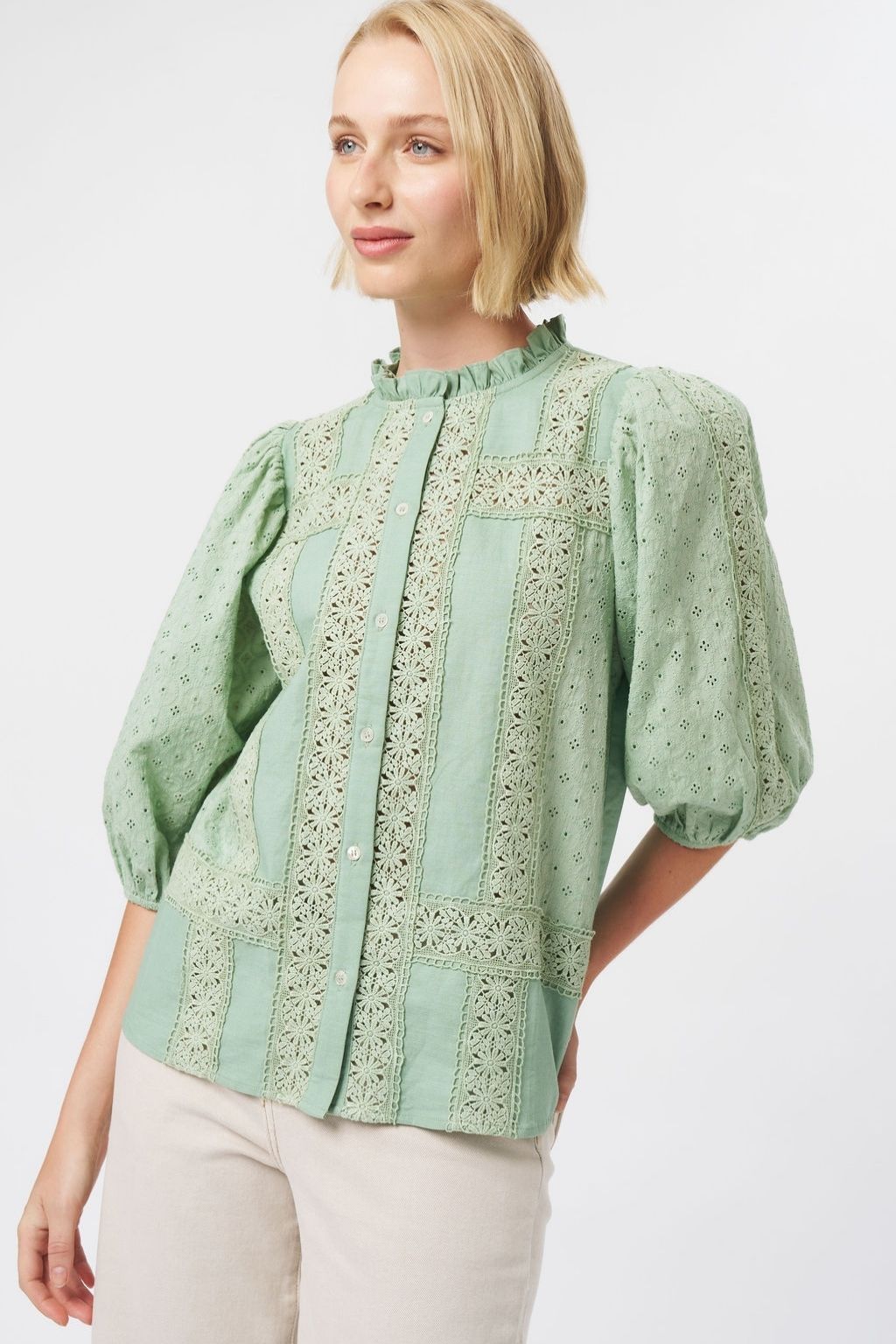 Isabella Shirt | Grape Green