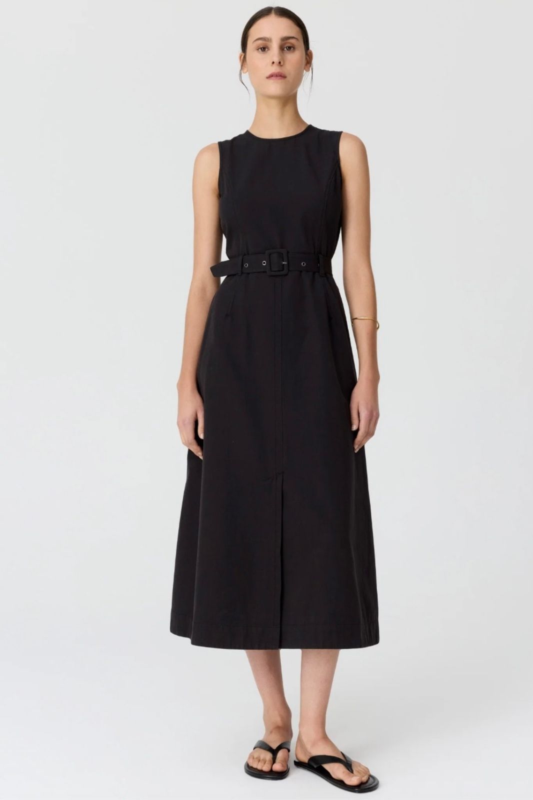 Lira Belt Dress | Off Black