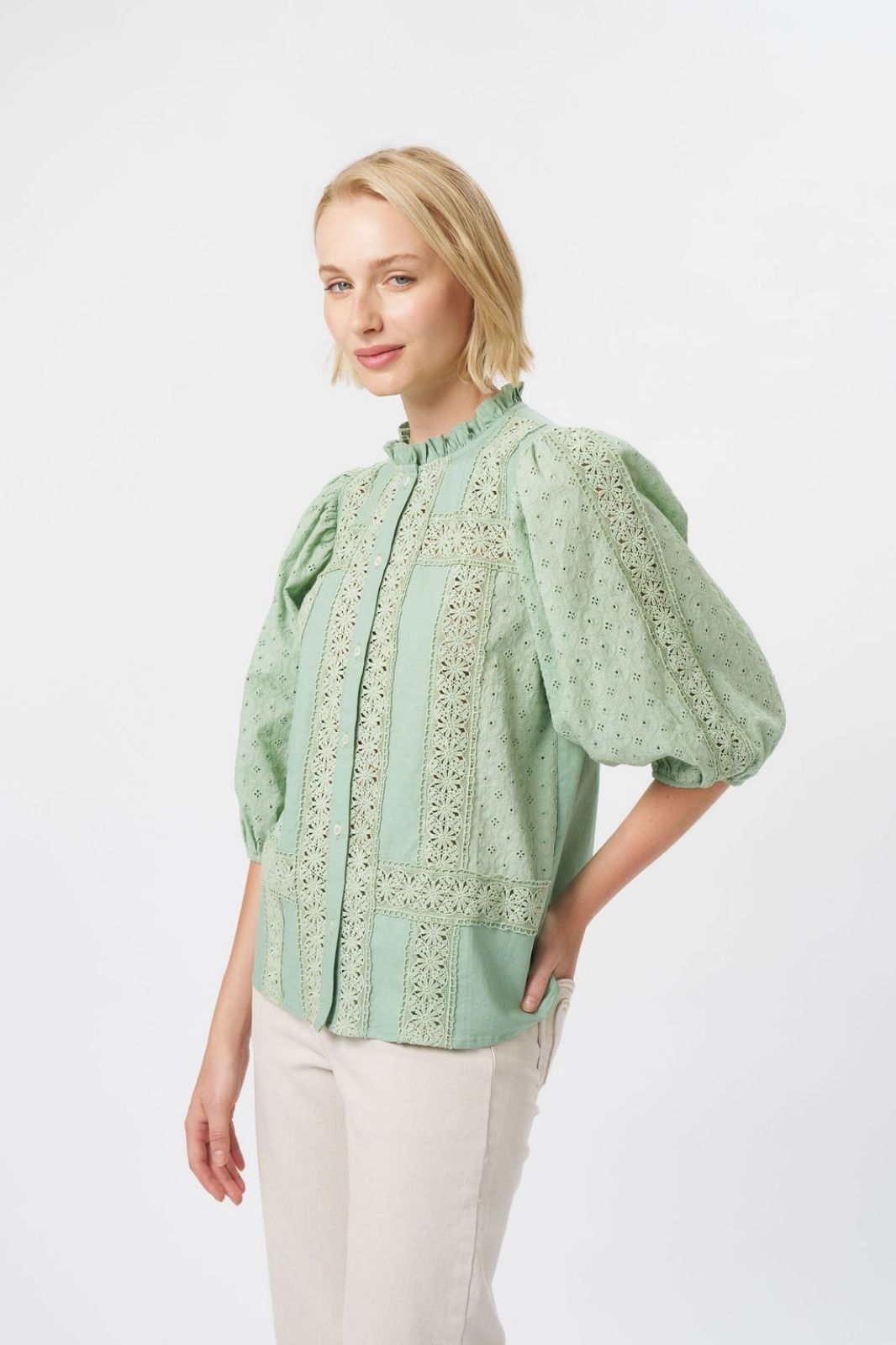 Isabella Shirt | Grape Green