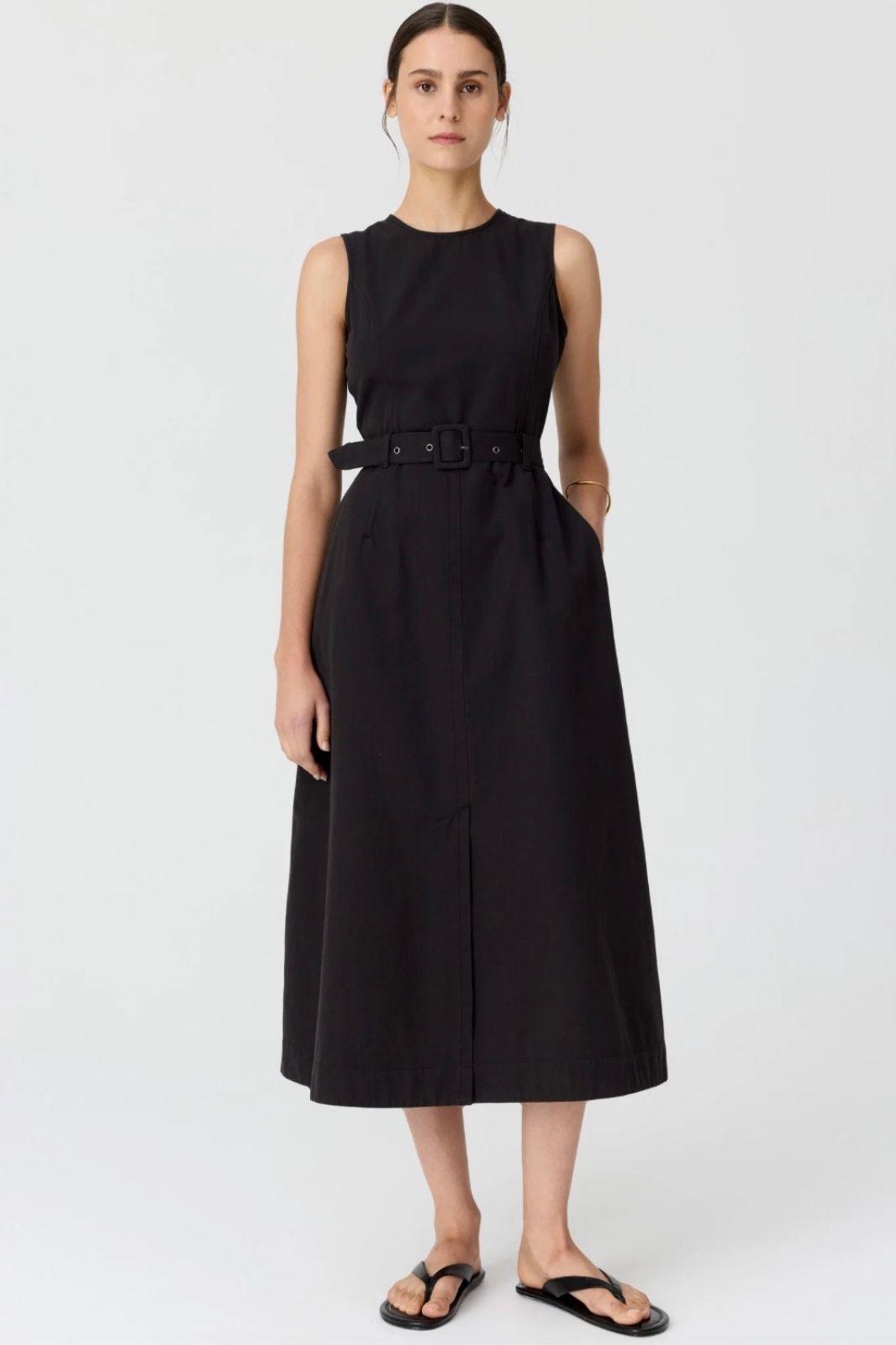 Lira Belt Dress | Off Black