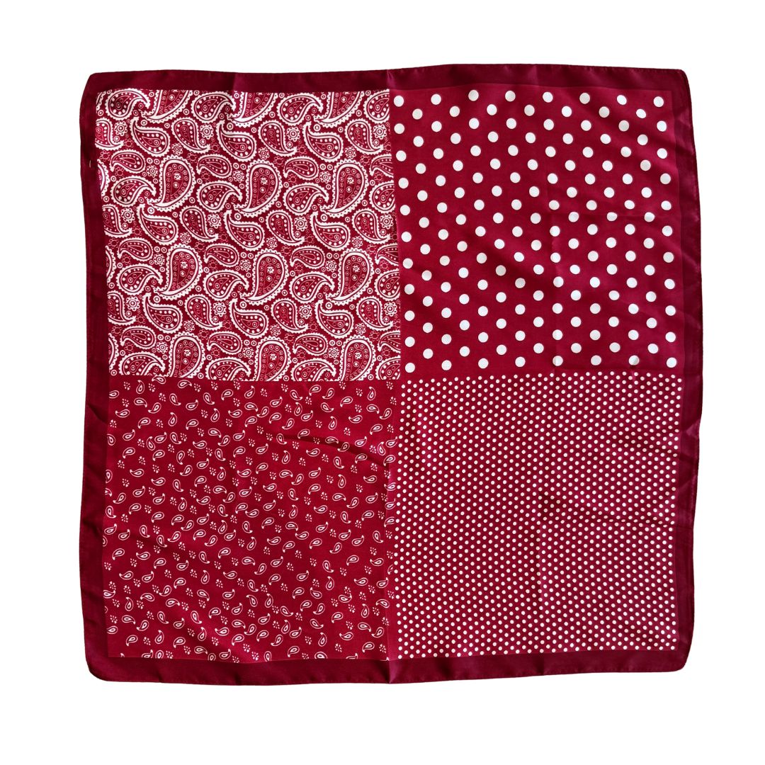 Scarf | Cherry Spot &amp; Paisley Print