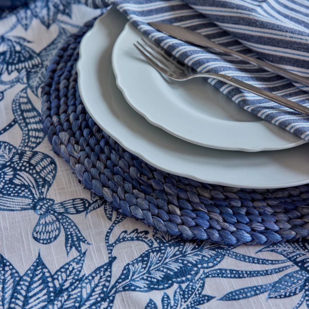 Braided Dark Blue Placemat 33cm